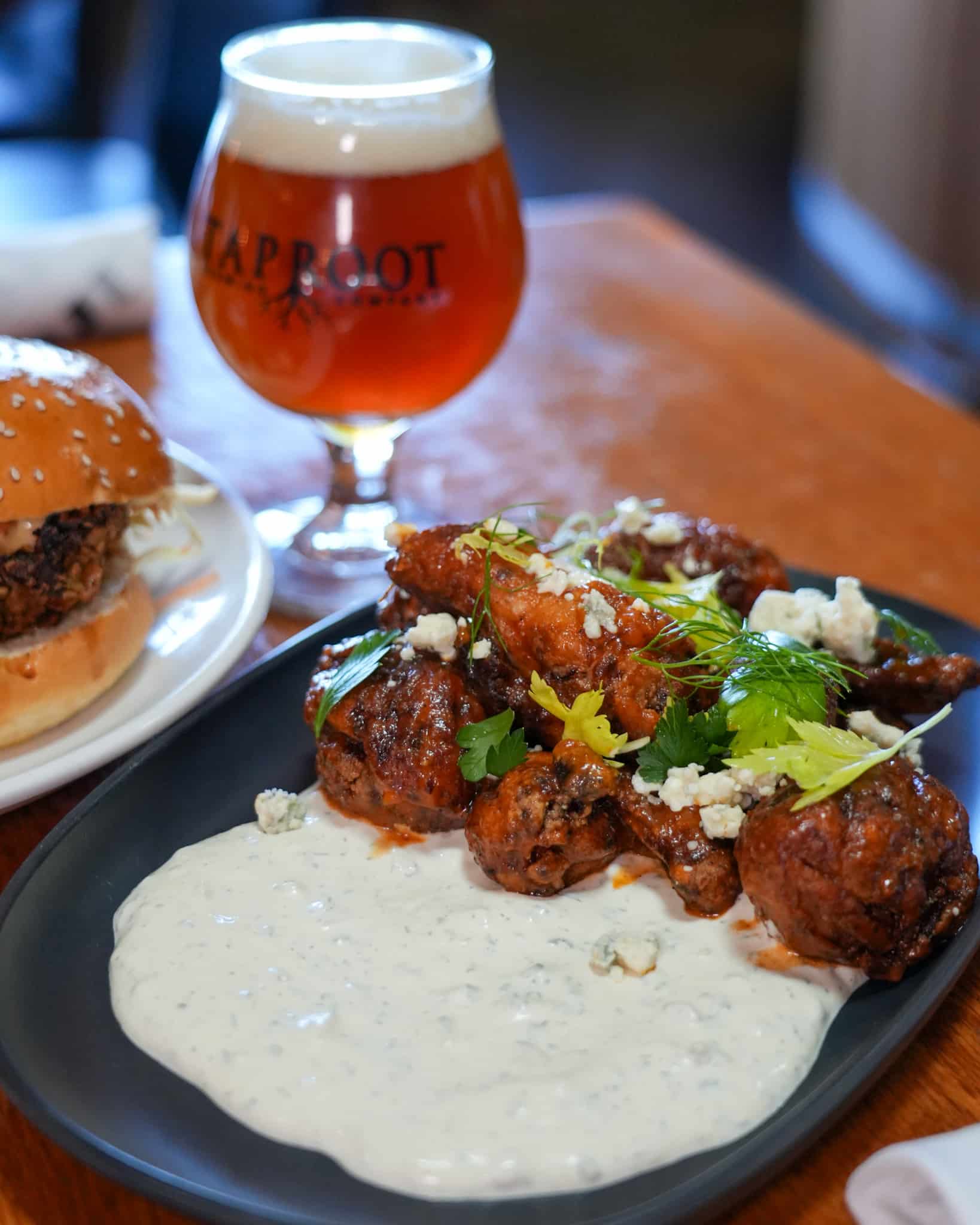 wings with beer