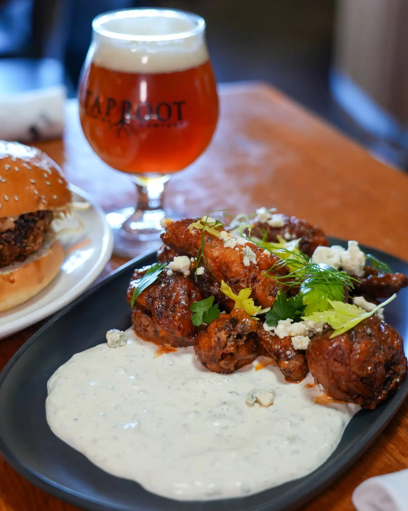 wings with beer